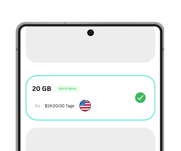 Wähle einen eSIM-Datentarif für deine Reise