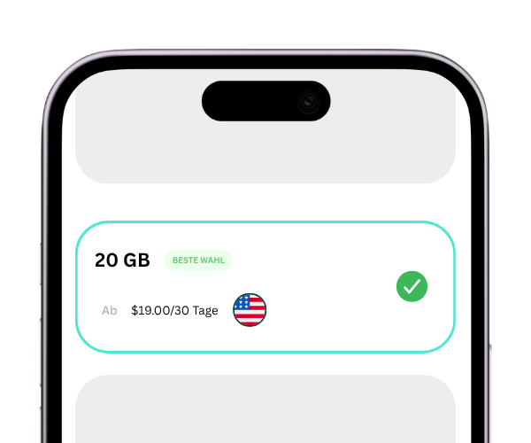Wähle einen eSIM-Datentarif für deine Reise