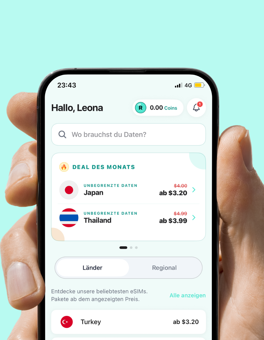Roambit mobile app interface